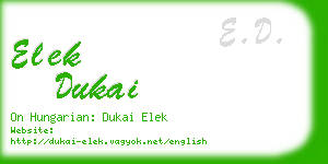 elek dukai business card